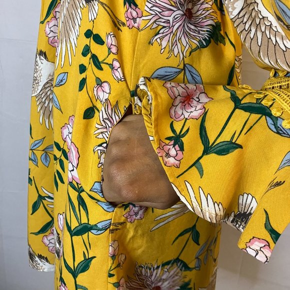 Xhilaration Womens Empire Waist Jacobean Print Dress Tunic Size M - Picture 8 of 13